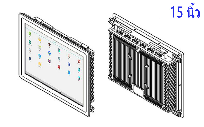 จอ LCD Android แบบกรอบเปิดขนาด 15 นิ้ว เกรดอุตสาหกรรม