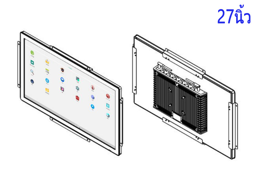 จอ LCD Android แบบกรอบเปิดขนาด 27 นิ้ว เกรดอุตสาหกรรม