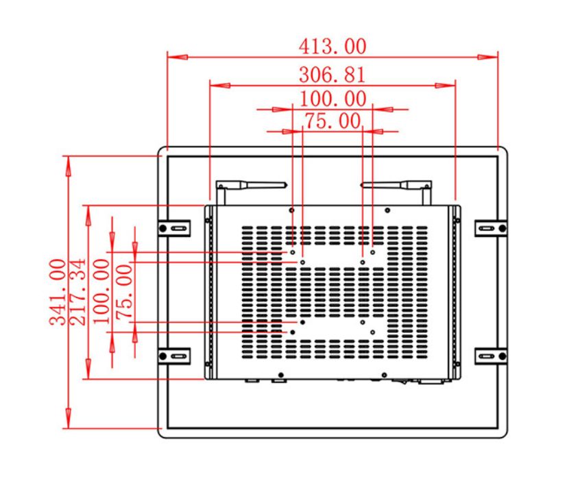 จอ LCD Android แบบติดเรียบขนาด 19 นิ้ว