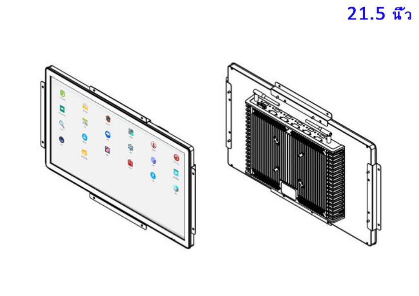 จอ LCD Android แบบติดเรียบขนาด 21.5 นิ้ว