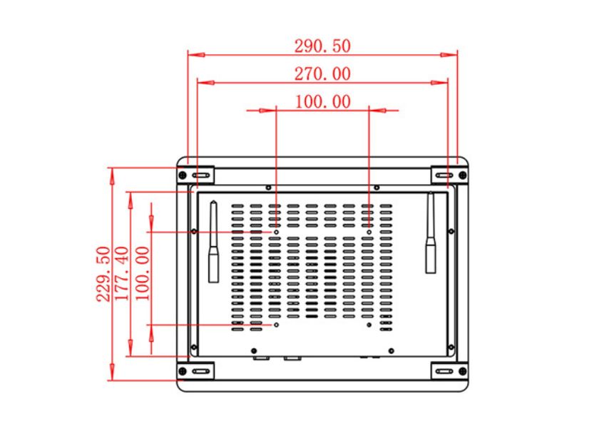 จอ LCD Android แบบฝังขนาด 12.1 นิ้ว