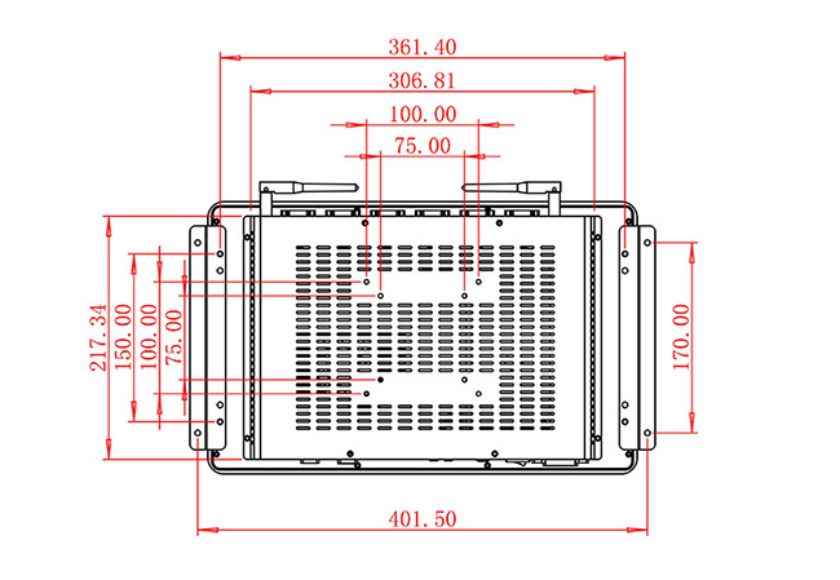 จอ LCD Android แบบฝังขนาด 15.6 นิ้ว