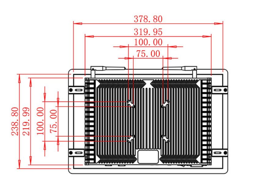 จอ LCD Android แบบฝังขนาด 15.6 นิ้ว