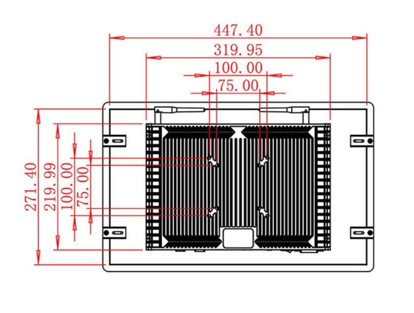 จอ LCD Android แบบฝังขนาด 18.5นิ้ว