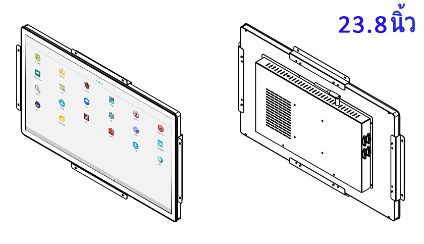 จอ LCD Android แบบฝังขนาด23.8 นิ้ว