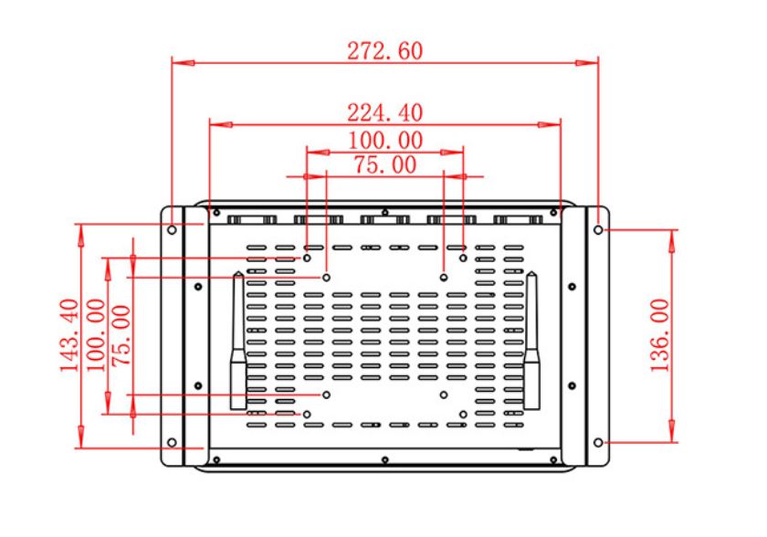 จอ LCD แบบติดเรียบ 10.1 นิ้ว