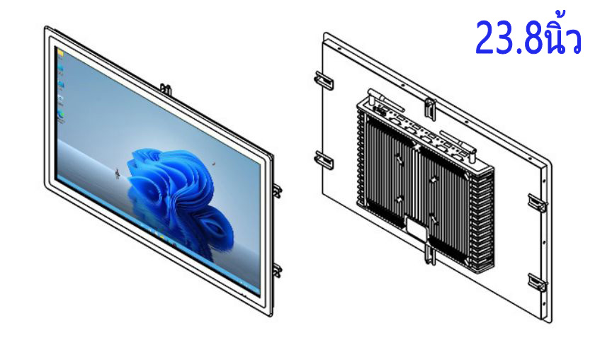 จอคอมพิวเตอร์แบบกรอบเปิดขนาด 23.8 นิ้ว