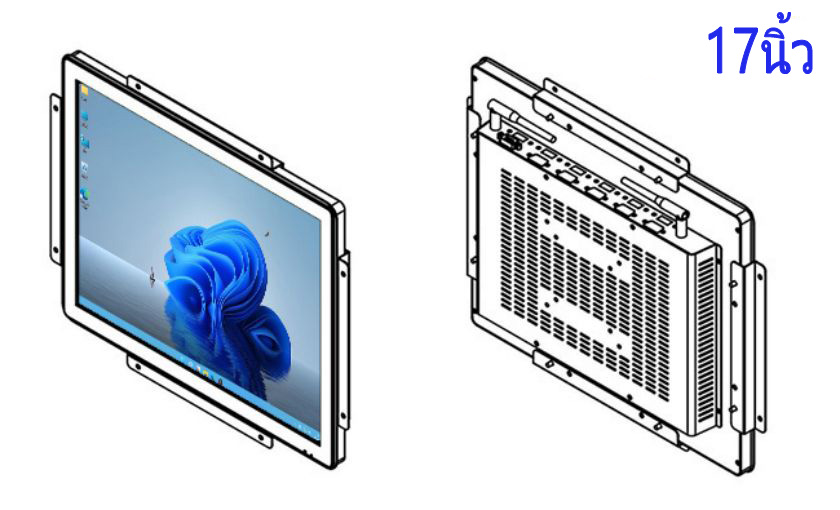 จอคอมพิวเตอร์แบบอุตสาหกรรมกรอบเปิดขนาด 17 นิ้ว