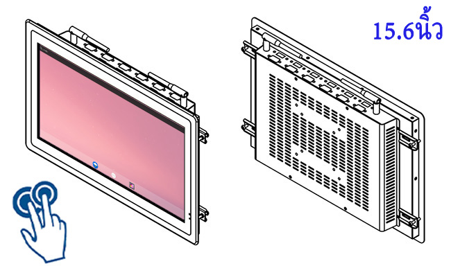 จอภาพสัมผัสแบบสัมผัสแบบ Full HD ขนาด 15.6 นิ้ว