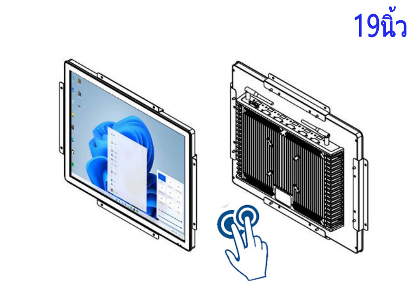 จอภาพสัมผัสแบบเปิดเฟรมอุตสาหกรรมขนาด 19 นิ้ว