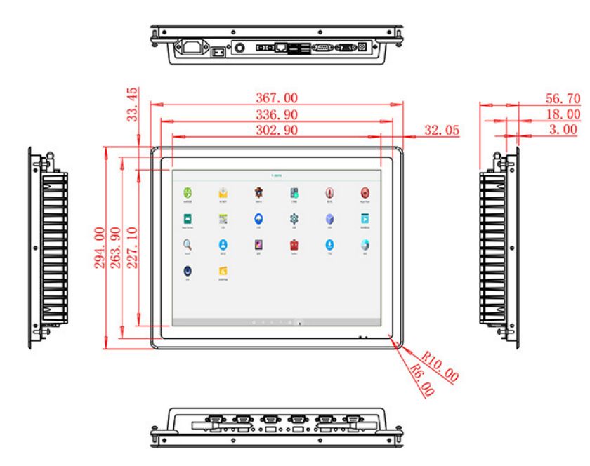 ราคาจอ LCD Android แบบกรอบเปิดขนาด 15 นิ้ว