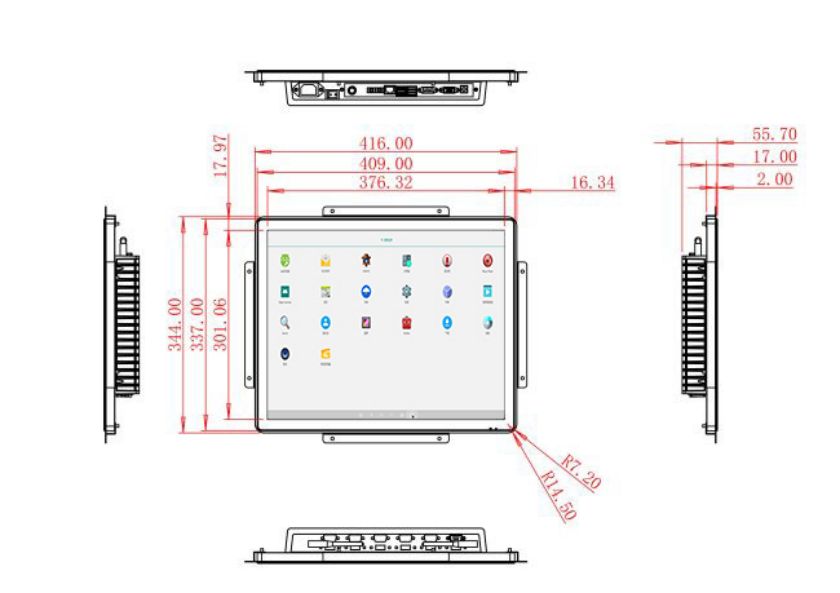 ราคาจอ LCD Android แบบกรอบเปิดขนาด 19 นิ้ว