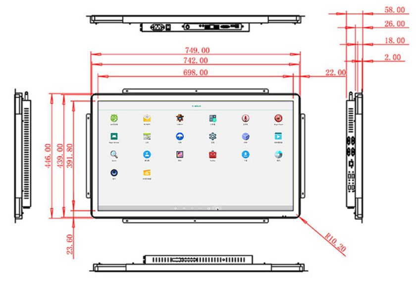 ราคาจอ LCD Android แบบฝังขนาด32 นิ้ว