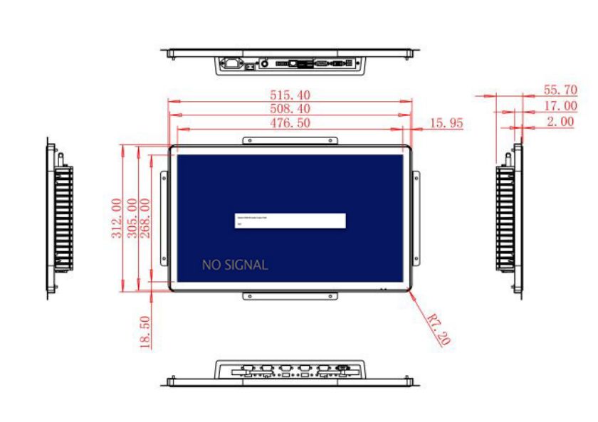 ราคาจอ LCD แบบกรอบเปิด 21.5 นิ้ว