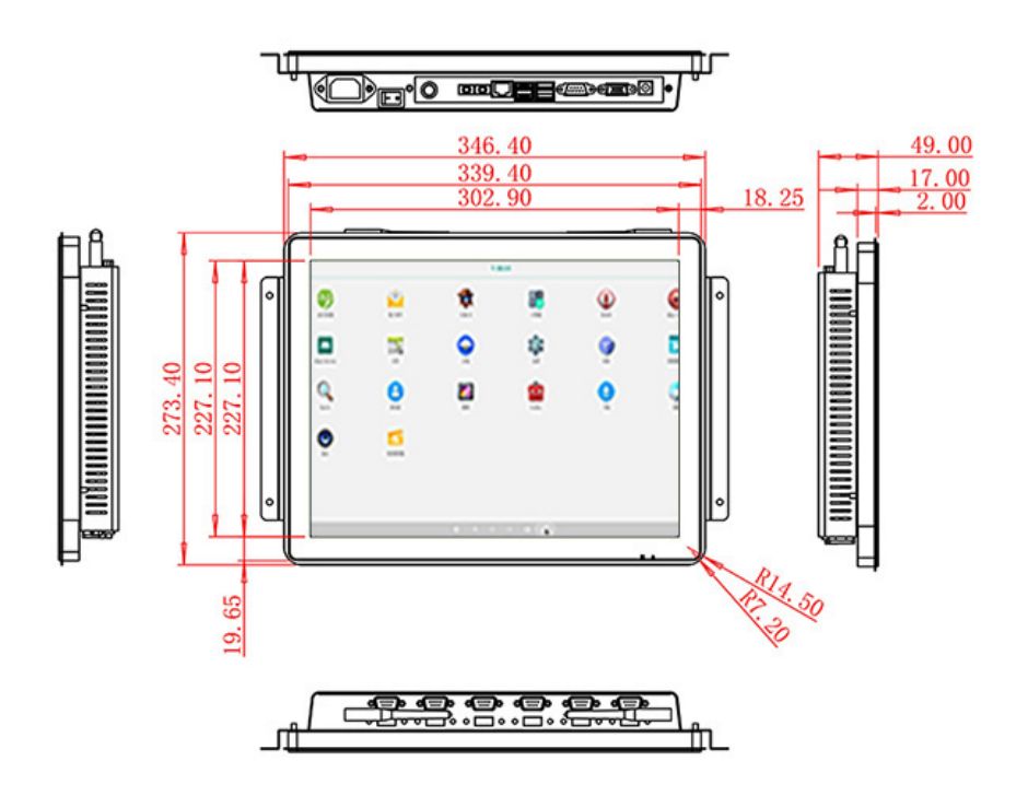 โรงงานจอ LCD Android แบบกรอบเปิดขนาด 15นิ้ว