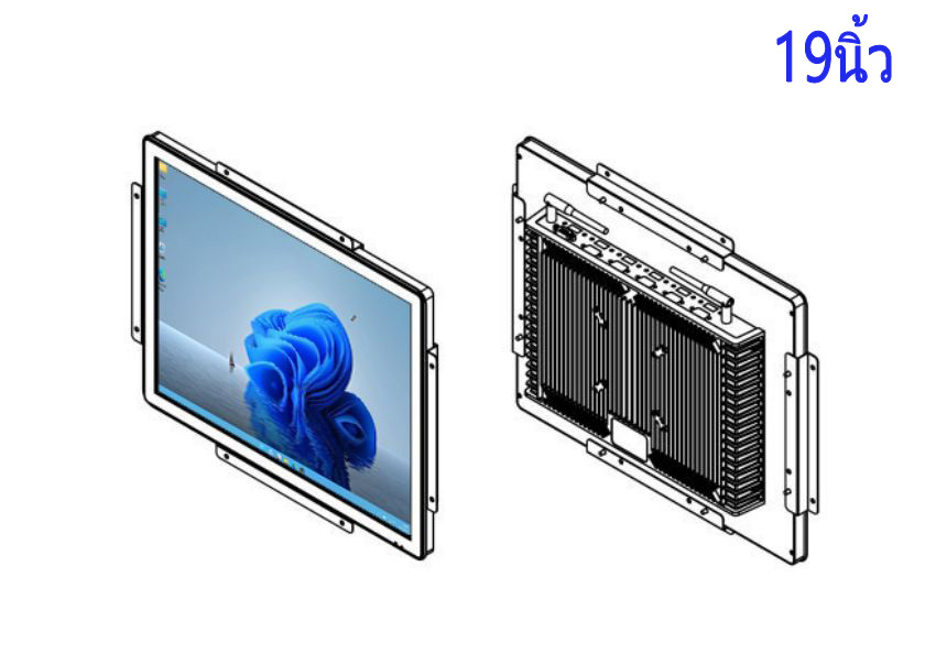 โรงงานจอคอมพิวเตอร์แบบฝังเรียบขนาด 19 นิ้ว