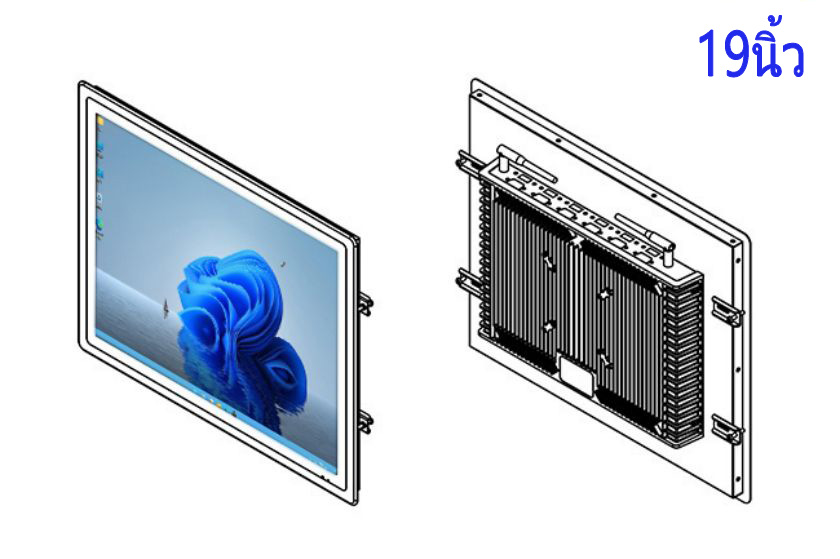 โรงงานจอคอมพิวเตอร์แบบเปิดเรียบขนาด 19 นิ้ว