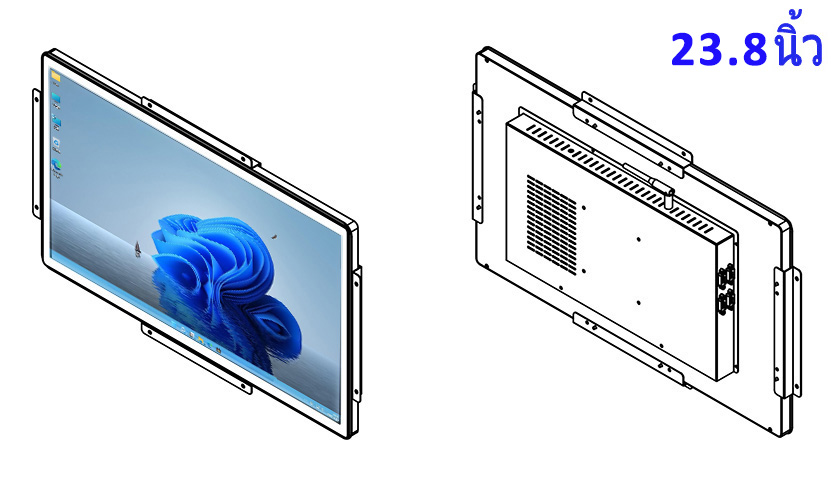 จอคอมพิวเตอร์แบบฝังเรียบขนาด 23.8 นิ้ว